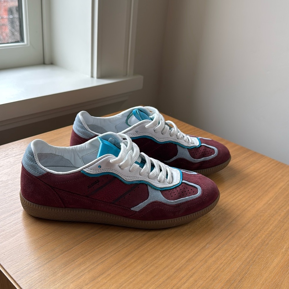 NEW Alohas women’s Tb.490 Rife Burgundy Leather Sneakers 38